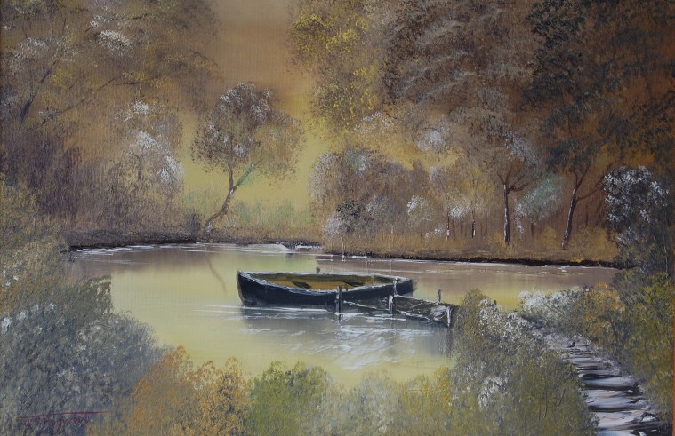 Boat In Quiet Lagoon 152